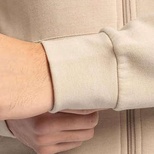 Sudadera con capucha de lana de algodón con cremallera bidireccional de invierno para hombre con cierre de cremallera doble de tela pesada para ropa informal diaria - Product Image 5