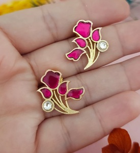 Beautiful Stylish <b>Cute</b> <b>Earrings</b> Best Quality Gold Plated <b>Earrings</b> For Women Modern Wear Wedding Wear Women And Girls - Product Image 3