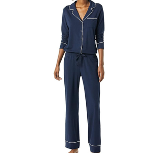 Navy Color Pajamas Soft & Stylish Cotton Modal Pajama Set Cozy Sleepwear for Women Wholesale Supplier - Product Image 2
