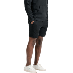 Personalizado Nuevo Diseño Mejor Precio 380-430 GSM Algodón Fleeced Shorts Jogger Traje para Hombres/Mujeres Color Negro - Product Image 3