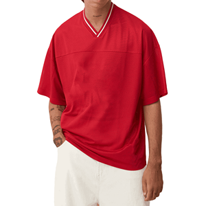 Camiseta de malla transparente para hombre, ropa de calle de manga corta con cuello redondo, camisetas transparentes para Fitness - Product Image 1