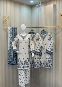 Collection formelle de luxe de Ssumaira Costumes Shalwar Kameez pakistanais et indiens sur tissu en mousseline de soie Vêtements de cérémonie - Product Image 5