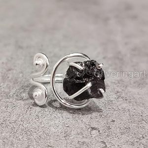 Anillo de Plata de Ley 925 con Granate Natural, Piedra de Nacimiento de Enero, Ajustable, Regalo de Navidad, Joyería Hecha a Mano - Product Image 2