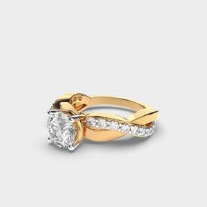 Bague en diamant de laboratoire de 1,50 carat avec motif croisé à bande fendue et accent de perle, cadeau pour la femme, bijoux pour mariage et fête - Product Image 4