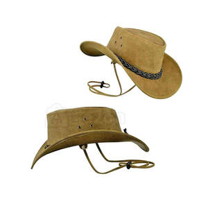Hot Selling New Style Fashionable Plain Leather <b>Cowboy</b> <b>Hats</b> Unique Customized for OEM Service Leather <b>Cowboy</b> <b>Hats</b> for Male - Product Image 3
