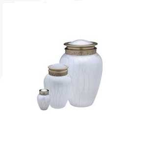 Urnas de cenizas humanas más vendidas Urnas de cremación clásicas de metal funerario y urnas de recuerdo conmemorativas de tamaño personalizado - Product Image 6
