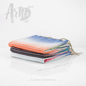 Serviette en coton biologique Design tunisien élégant de Foota écologique et confortable - Product Image 1