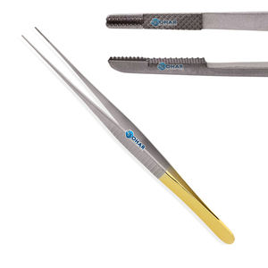 Pince chirurgicale Gerald-Embouts droits de 0.7mm avec insert TC, poignée plate, acier inoxydable, pince à pansement en tissu de 6.9 ''(17.5cm) - Product Image 4