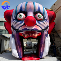 Arche Gonflable Géante Clown 2026 en Tissu Oxford avec Ventilateur Intégré – Arche d'Entrée Effrayante Joker Grande Bouche Ouverte pour Publicité Halloween