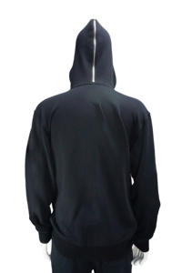 HG372 OEM diseñador Y2K en blanco de gran tamaño logotipo personalizado Streetwear Shark Stringless Zip Up sudaderas con capucha para hombres - Product Image 3