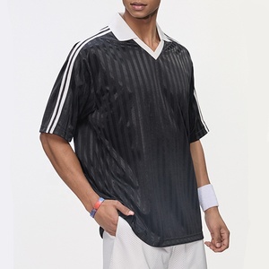 Men's Striped Short Sleeve <b>V</b>-<b>Neck</b> Sporty <b>T</b>-<b>Shirt</b> Regular Fit Woven Fabric <b>White</b> Collar Design - Product Image 1