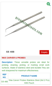 เครื่องแกะสลักขี้ผึ้งและโพรบ GS 488สำหรับเครื่องมือเครื่องประดับ-เครื่องมืออัญมณี - Product Image 2