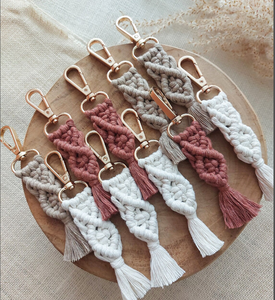 Macrame <b>Key</b> <b>Ring</b> Handmade Macrame Keychain - Product Image 2