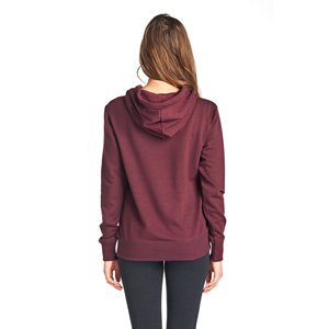 Sudadera con capucha de hip hop rojo burdeos para mujer, talla grande personalizada, bordada, lavada para las estaciones de primavera e Invierno - Product Image 2