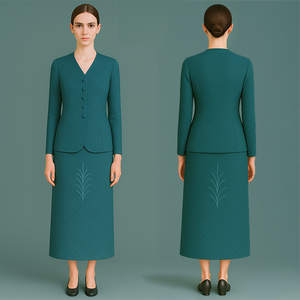 Tela de algodón con textura de diamante de manga larga Baju Kurung para mujer modesta de calidad superior elegante aspecto de boda de talla grande transpirable - Product Image 3