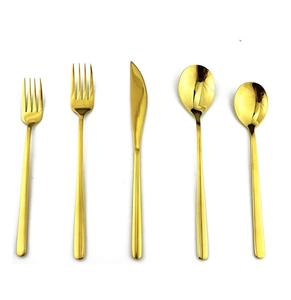 ชุดช้อนส้อมมีดจานชามขายดี ดีไซน์โดดเด่น ด้ามจับสลักลาย  สำหรับโรงแรม งานจัดเลี้ยง และตกแต่ง - Product Image 3