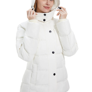 High Quality Custom Long <b>Winter</b> Women Bomber Jacket Outdoor <b>Lady</b> Long <b>Coat</b> Fur <b>Hooded</b> Long Down Jacket For Women - Product Image 2