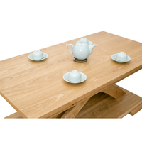Table basse pliable multifonctionnelle en bois, design vintage AUDREY, écologique, durable, avec rangement, montage facile, garantie 10 ans
