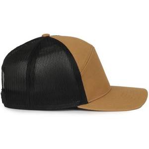 Casquette de baseball bicolore à 5 panneaux avec logo personnalisé de haute qualité Chapeaux de camionneur de sport de haute qualité pour hommes Motif de lettres Tissu commun - Product Image 6
