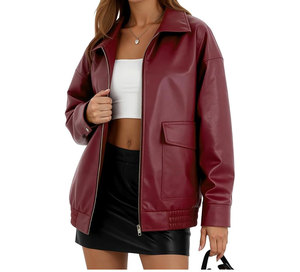 เสื้อโค้ทหนังผู้หญิงทรงยาวทันสมัยสำหรับฤดูหนาว ทรงเข้ารูป เหมาะสำหรับใส่เที่ยวแบบสบายๆ - Product Image 1