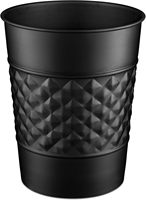 Poubelle faite à la main Dernière conception en acier doux avec finition de lavage blanc en relief Nouvelles poubelles