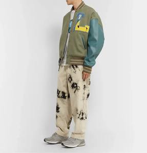 Chaqueta de invierno unisex de lana Varsity, abrigo de béisbol con cuello levantado de calle, bolsillos, diseño de retazos de invierno universitario, alta calidad - Product Image 5