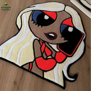 Tapis en laine à thème de personnage d'anime, tapis en laine fait main de qualité supérieure pour salle de jeux, chambre d'enfant et décoration adaptée aux animaux domestiques - Product Image 5