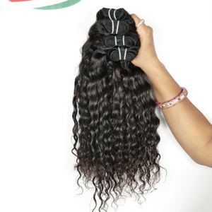 Vente en gros Extensions de cheveux humains temple indien vierge naturel Cuticule brute alignée Styles bouclés Faisceaux de cheveux humains bon marché - Product Image 5
