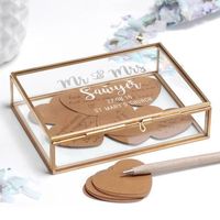 L'élégance de boîte à bijoux en verre d'or royal de vente chaude a dévoilé l'affichage avec le matériel exquis en métal