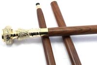 Bâton de marche moderne en bois fait main avec poignée en laiton léger, multifonctionnel, pour la retraite, longues distances, prise naturelle, haute performance