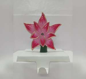 Porte-chaussettes en forme de flocon de neige en métal et en bois fait à la main, décoration de Noël écologique au meilleur prix - Product Image 2