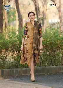 New Elegance Dressing Trend Modern Style Heavy Printed Georgette Kurti Indian Exportateur et Fournisseur - Product Image 2