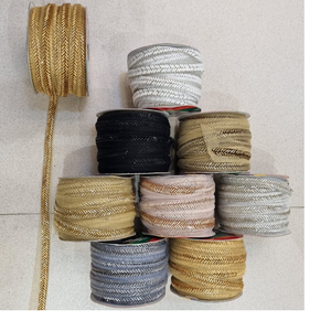 Custom Made 0.5 Inch <b>Wide</b> Machine Embroidered Beautifully Crafted Laces for Wedding Dresses Using Ethnic Embroidery Material - Product Image 1