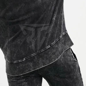 Chándal para hombres Logotipo personalizado a la venta 2025 Conjunto de sudadera con capucha y Jogger de lavado ácido de alta calidad Estilo Retro - Product Image 6