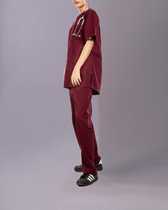 Uniformes Médicos de Verano al por Mayor con Cuello en V para Hospital, Uniformes de Enfermera y Doctor para Hombres y Mujeres, Uniformes Médicos Personalizados OEM de Manga Corta - Product Image 5