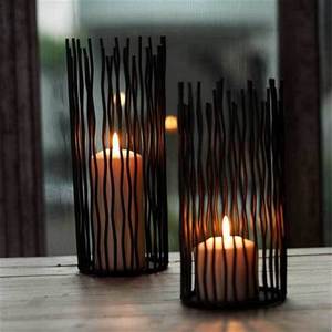 Accesorios de mesa de vidrio de metal Portavelas Pilar de vela hecho a mano para decoración del hogar y la boda en precio al por mayor - Product Image 1