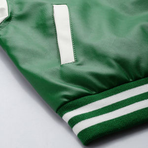 Chaqueta universitaria corta para mujer de Material de lana personalizada de punto transpirable 2025 100% con diseño Reversible Cierre personalizado de alta calidad - Product Image 6