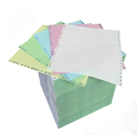 Papel Continuo sin Carbón NCR CB CFB CF A4 210x297mm, Papel para Computadora de 2-3 Capas, Perforado para Alimentación por Pin, para Facturas y Uso en Oficina