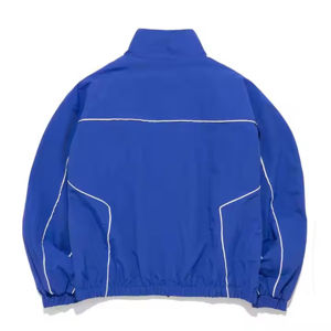 <b>Men</b> Two Piece Set <b>Zip</b> up Vintage Windbreaker Sublimation Tracksuit Windbreaker <b>Short</b> Set Nylon Tracksuit contrast color - Product Image 2