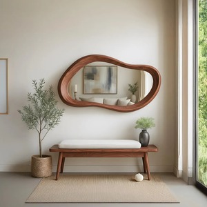 Miroir mural en bois dur de haute qualité et durable pour la salle de bain, l'entretien quotidien et le style intérieur, disponible au meilleur prix - Product Image 4