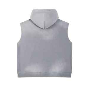 Summer Mens 100% Cotton Sleeveless Workout Tank Top Black Fitness T-Shirt Breathable Knitted Sporty Style - Product Image 5