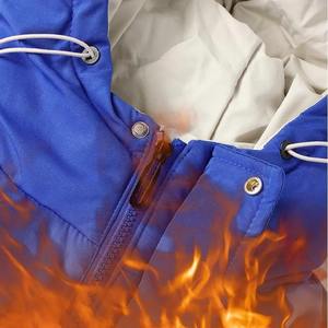 Veste matelassée en coton coupe-vent décontractée pour homme, épaisse et chaude, à capuche, parka matelassée, coupe ample, devant pour l'automne et l'hiver, vêtements d'extérieur - Product Image 6