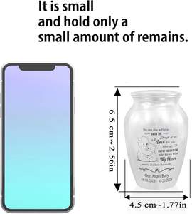 Urne personnalisée en acier inoxydable pour bébé, taille personnalisée, souvenir commémoratif en argent, urne décorative gravée pour la perte d'un enfant - Product Image 2