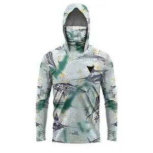 Sudadera con Capucha para Hombre, Protección Solar UPF 50, Manga Larga, Estampado por Sublimación, Anti-UV, Poliéster - Product Image 1