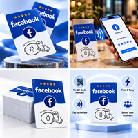 Carte NFC Facebook : appuyez pour suivre – Carte connectée pour avis sur les réseaux sociaux, idéale pour le marketing d'entreprise et l'engagement client