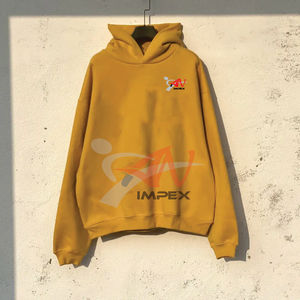 Sweatshirts pull-over surdimensionnés unisexes avec capuche découpée pour l'hiver Nouvelle méthode d'impression numérique à la mode avec logo personnalisé - Product Image 3