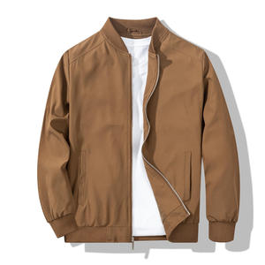 Chaqueta Bomber para Hombre, Impermeable, Cortavientos, Elástica, con Capucha y Cremallera Completa, Manga Larga - Product Image 1