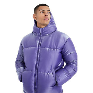 Chaquetas acolchadas para hombre lisas con diseño de dos bolsillos más vendidas, ropa de calle cálida de peso pesado, diseño personalizado a la moda - Product Image 3