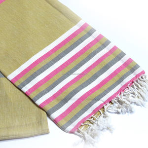 Elegant Turkish Hammam Peshtemal Fouta <b>Towel</b> Cotton Quick Dry Striped Pattern Eco Friendly Bulk Fouta <b>Beach</b> Bath <b>Towel</b> - Product Image 5