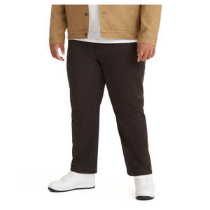 Pantaloni Chino Levi's da Uomo Big Tall in Twill Elasticizzato Nero/Marrone/Nero Taglia 4XL, Gamba Dritta, Chiusura con Cerniera, Anti-Piega, Tinti in Capo - Product Image 1